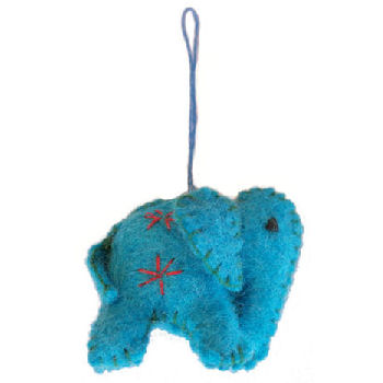 FD-40C Elephant Ornament Blue - Click Image to Close